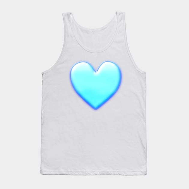 Big Light Blue Heart Tank Top by SpieklyArt